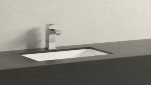 Grohe 2312900A - Eurocube, Small Sized Faucet with Temperature Limiter and Pop up Drain.