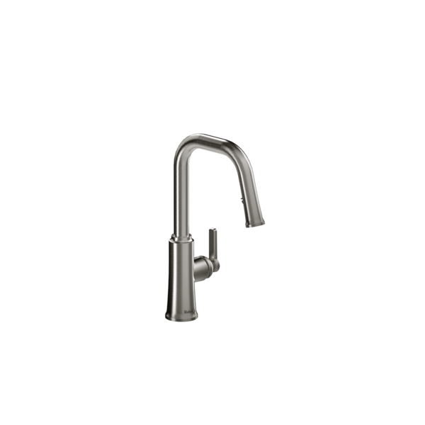 Riobel TTSQ101 - Trattoria, Faucet With Spray, in Black, Brushed Gold, Stainless Steel and Chrome.