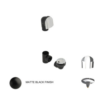 OS&B 6040QK-MBL – WASTE & OVERFLOW CLICKER KIT, Without ABS, In MATTE BLACK