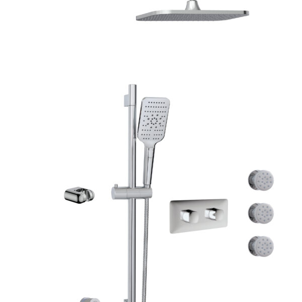 Aquabrass INABOX03-PC - 3 Way Shower System in Polished Chrome