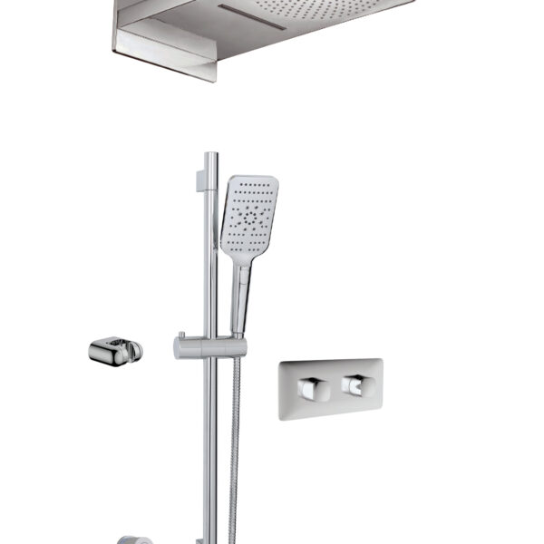 Aquabrass INABOX04-PC - 3 Way Shower System in Polished Chrome Includes T-12123 Rough In