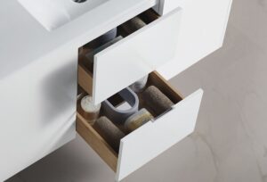 BAGNO ITALIA EURO-12-Linen WHT - Side Linen Cabinet 12