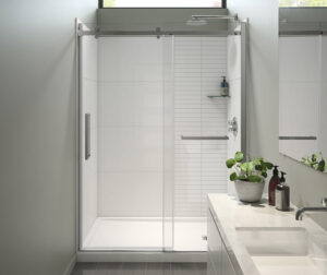 MAAX 138956 - Halo Pro Sliding Shower Door with TB 56 ½-59 x 78 ¾ in.