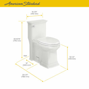 Town Square S Right Height Elongated One-Piece Toilet with Seat-White