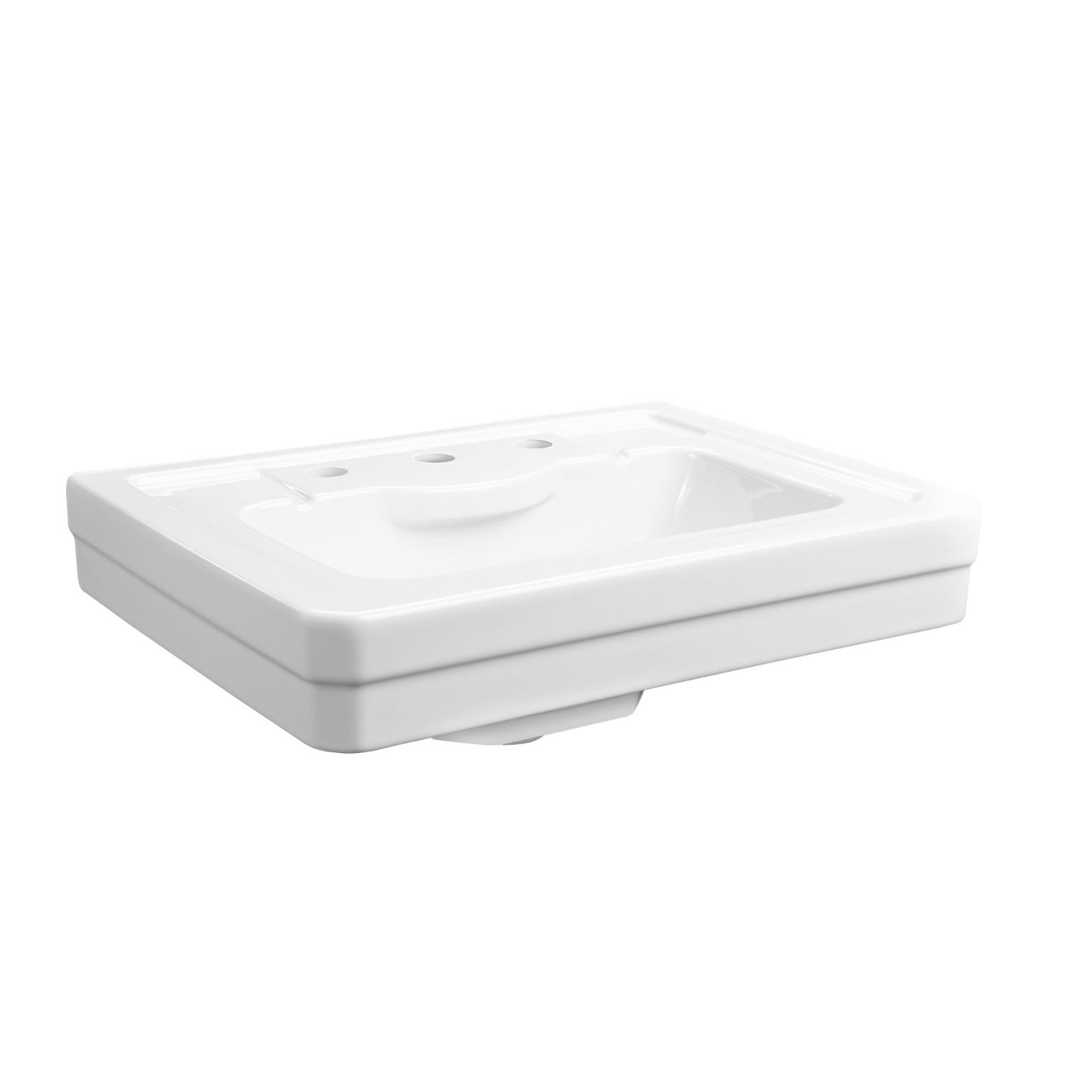 DXV WYATT 24” LAVATORY WITH CONSOLE TABLE WITH GLASS SHELF 3 HOLE ...