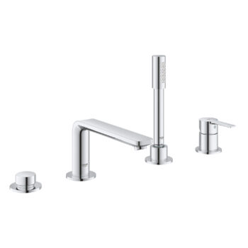 Grohe 19577001 – 4-Hole Single-Handle Deck Mount Roman Tub Faucet with Hand Shower