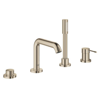 Grohe 19578BEA – 4-Hole Single-Handle Deck Mount Roman Tub Faucet with Hand Shower