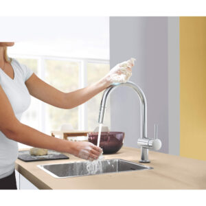 Grohe 31359DC2 - Single-Handle Pull Down Kitchen Faucet with Touch Technology