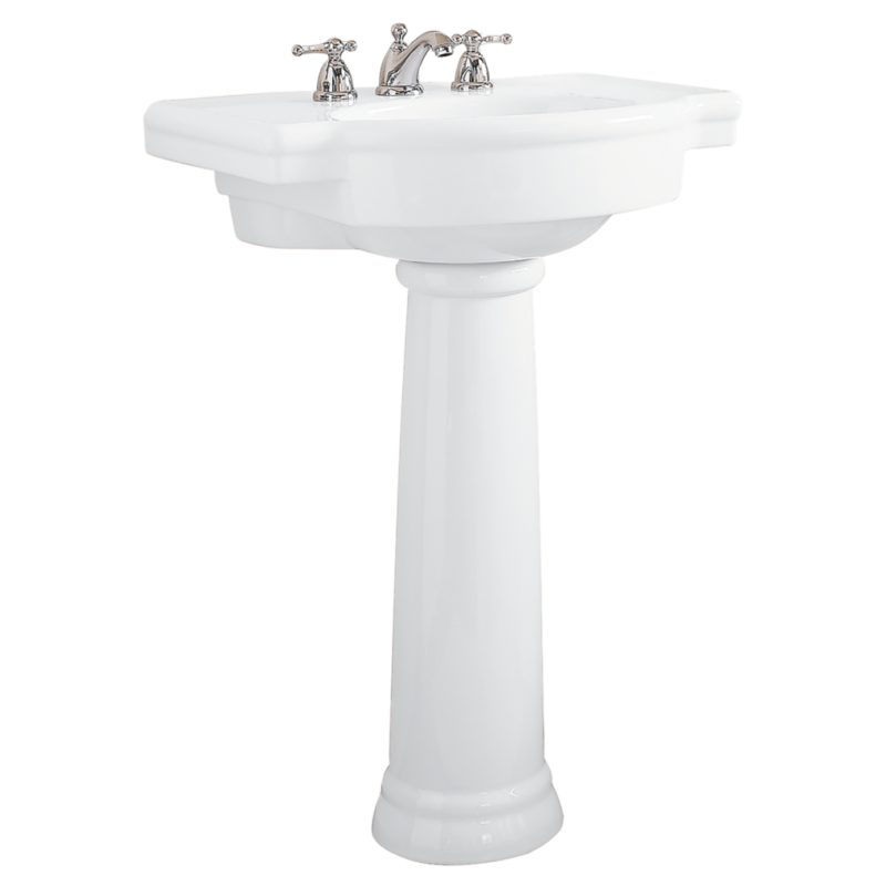 DXV WYATT 24” LAVATORY WITH CONSOLE TABLE WITH GLASS SHELF 3 HOLE ...
