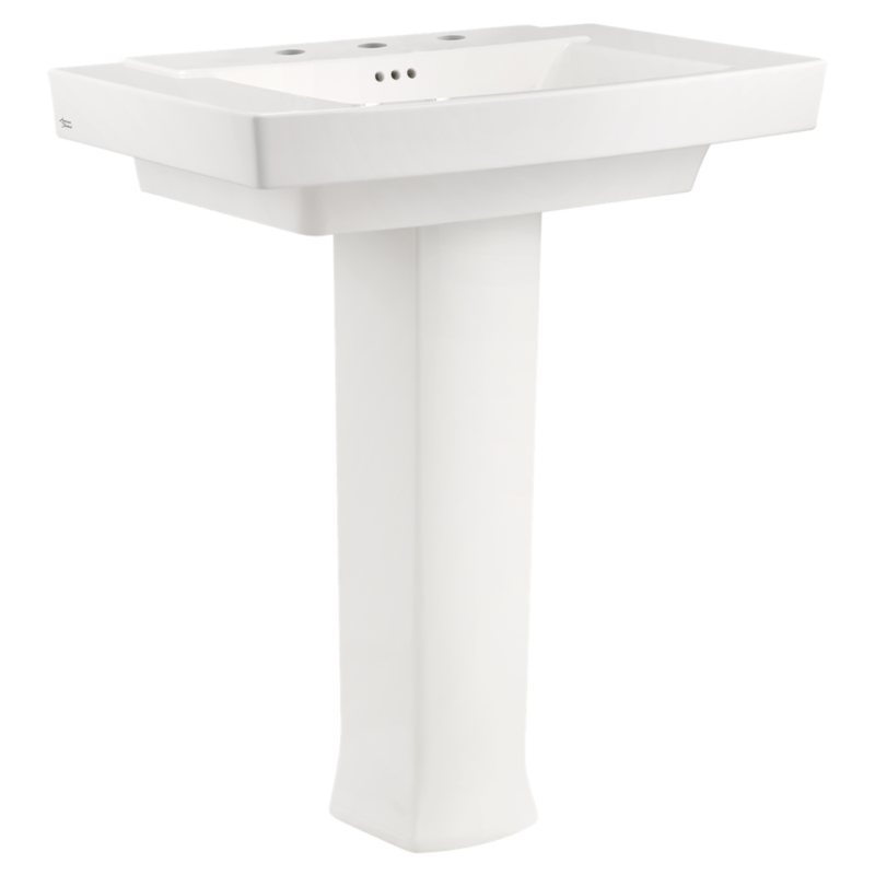 DXV WYATT 24” LAVATORY WITH CONSOLE TABLE WITH GLASS SHELF 3 HOLE ...