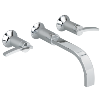 American Standard 7431451.002 – Boulevard Wall-Mounted Widespread Bathroom Faucet with Lever Handles