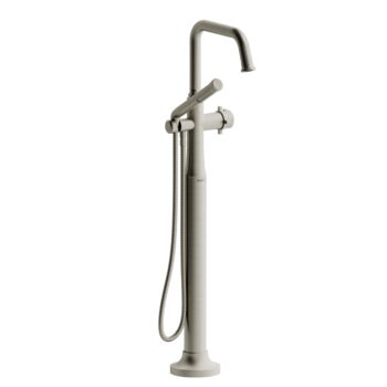 Riobel MMSQ39+BN – 2-way Type T  floor-mount tub filler with hand shower