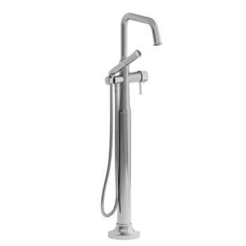 Riobel MMSQ39LC – 2-way Type T  floor-mount tub filler with hand shower