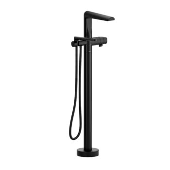 Riobel PB39BK – 2-way Type T  floor-mount tub filler with hand shower