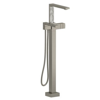 Riobel RF39BN – 2-way Type T  floor-mount tub filler with hand shower