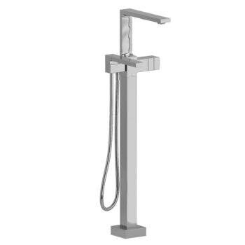 Riobel RF39C – 2-way Type T  floor-mount tub filler with hand shower