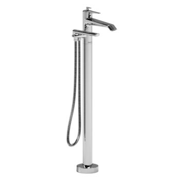 Riobel VY39C – 2-way Type T  floor-mount tub filler with hand shower