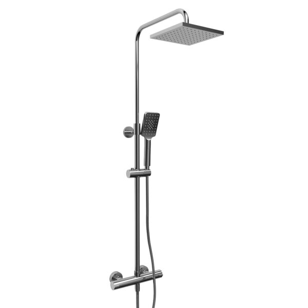 DUO SHOWER RAIL WITH TYPE T (THERMOSTATIC) ½" EXTERNAL BAR SQUARE