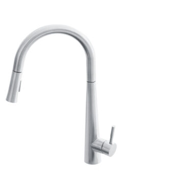 STYLISH – Kitchen Sink Faucet Single Handle Pull Down Dual Mode Stainless Steel Polished Chrome Finish