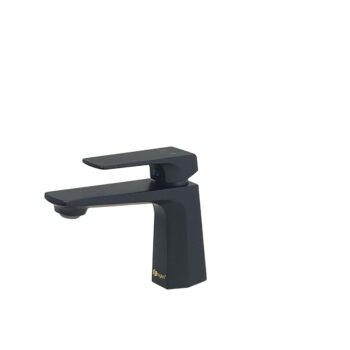 STYLISH – Single Handle Bathroom Faucet for Single Hole Brass Basin Mixer Tap, Matte Black Finish B-111N