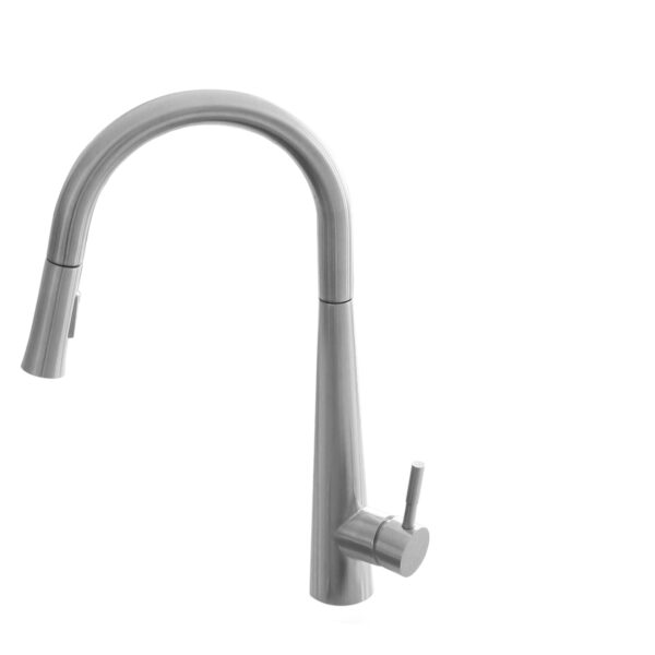 STYLISH - Kitchen Sink Faucet Single Handle Pull Down Dual Mode Stainless Steel Brushed Finish
