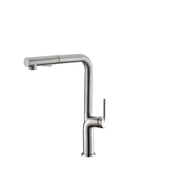 STYLISH - Kitchen Sink Faucet Single Handle Pull Down Dual Mode Stainless Steel Brushed Finish K-146S