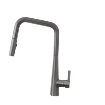 STYLISH – Kitchen Sink Faucet Single Handle Pull Down Dual Mode Lead Free Gun Metal