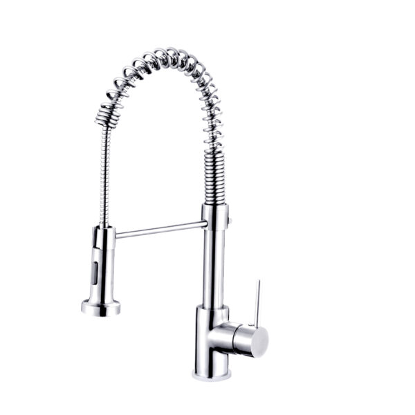 STYLISH - Kitchen Sink Faucet Single Handle Pull Down Dual Mode Lead Free Polished Chrome Finish