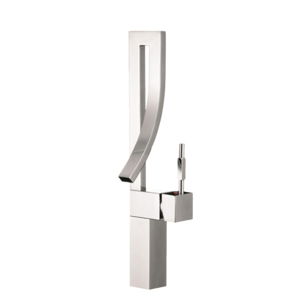 STYLISH - Single Handle Bathroom Faucet for Single Hole Brass Vessel Mixer Tap, Polished Chrome Finish