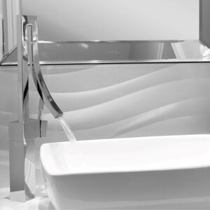 STYLISH - Single Handle Bathroom Faucet for Single Hole Brass Vessel Mixer Tap, Polished Chrome Finish