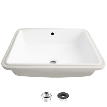 STYLISH – 20 inch Rectangular Undermount Bathroom Sink with Overflow