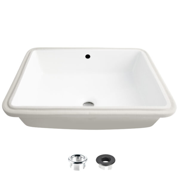 STYLISH - 20 inch Rectangular Undermount Bathroom Sink with Overflow