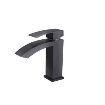 STYLISH – Single Handle Bathroom Faucet for Single Hole Brass Basin Mixer Tap, Matte Black Finish B-109N