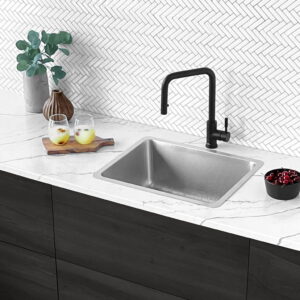 STYLISH 21 inch Single Bowl Undermount and Drop-in Stainless Steel Kitchen Sink