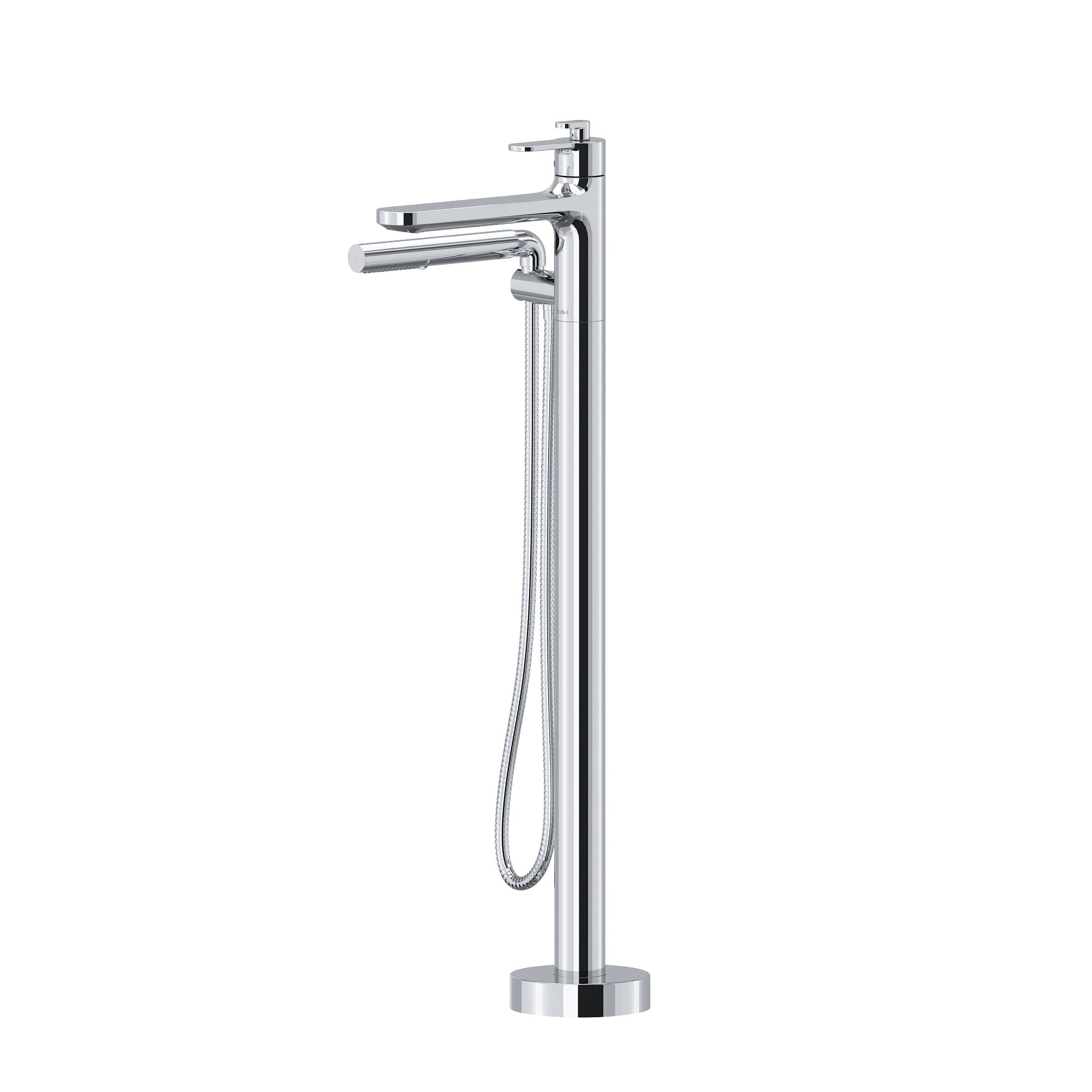 RIOBEL PRO TIN39C - 2-Way Type T (Thermostatic) Coaxial Floor-Mount Tub Filler With Handshower Trim Only