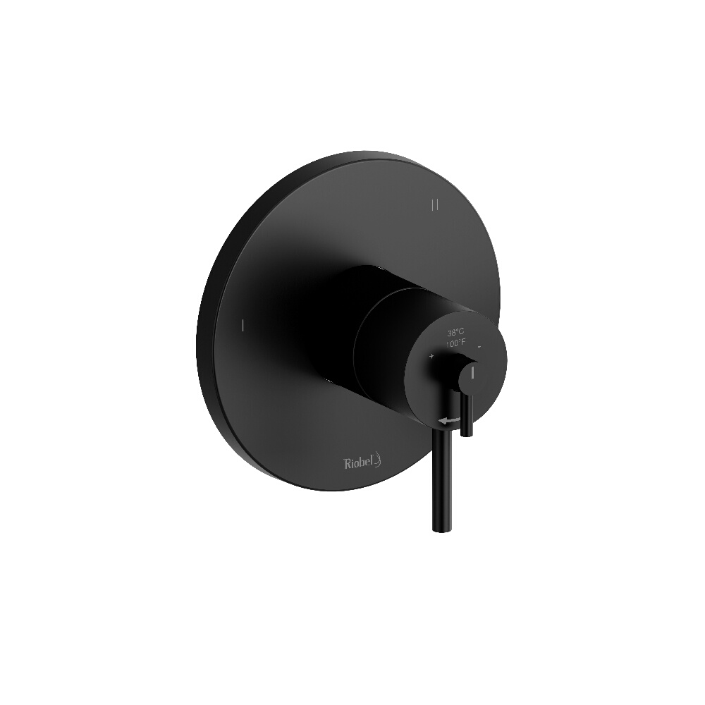 Riobel Pro TCO95BK - 3-way Type T/P coaxial valve trim Riobel Pro TCO95BK - 3-way Type T/P coaxial valve trim