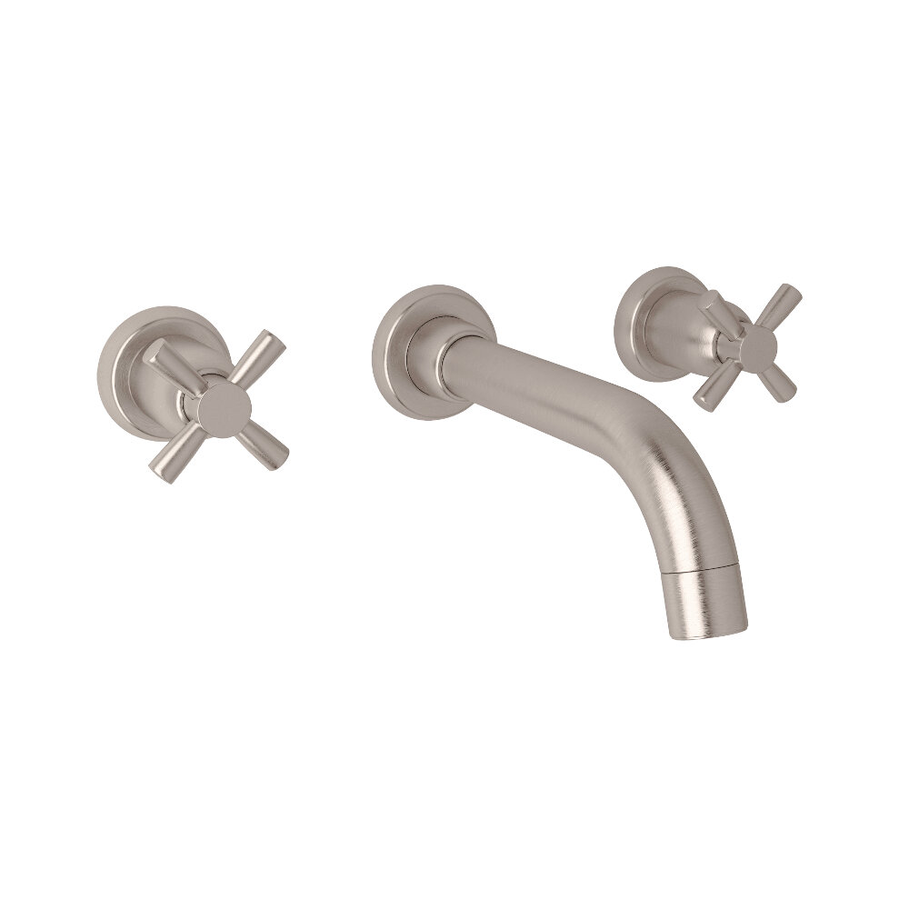 Perrin & Rowe U.3322X-STN/TO-2 - Holborn™ Wall Mount Lavatory Faucet Perrin & Rowe U.3322X-STN/TO-2 - Holborn™ Wall Mount Lavatory Faucet