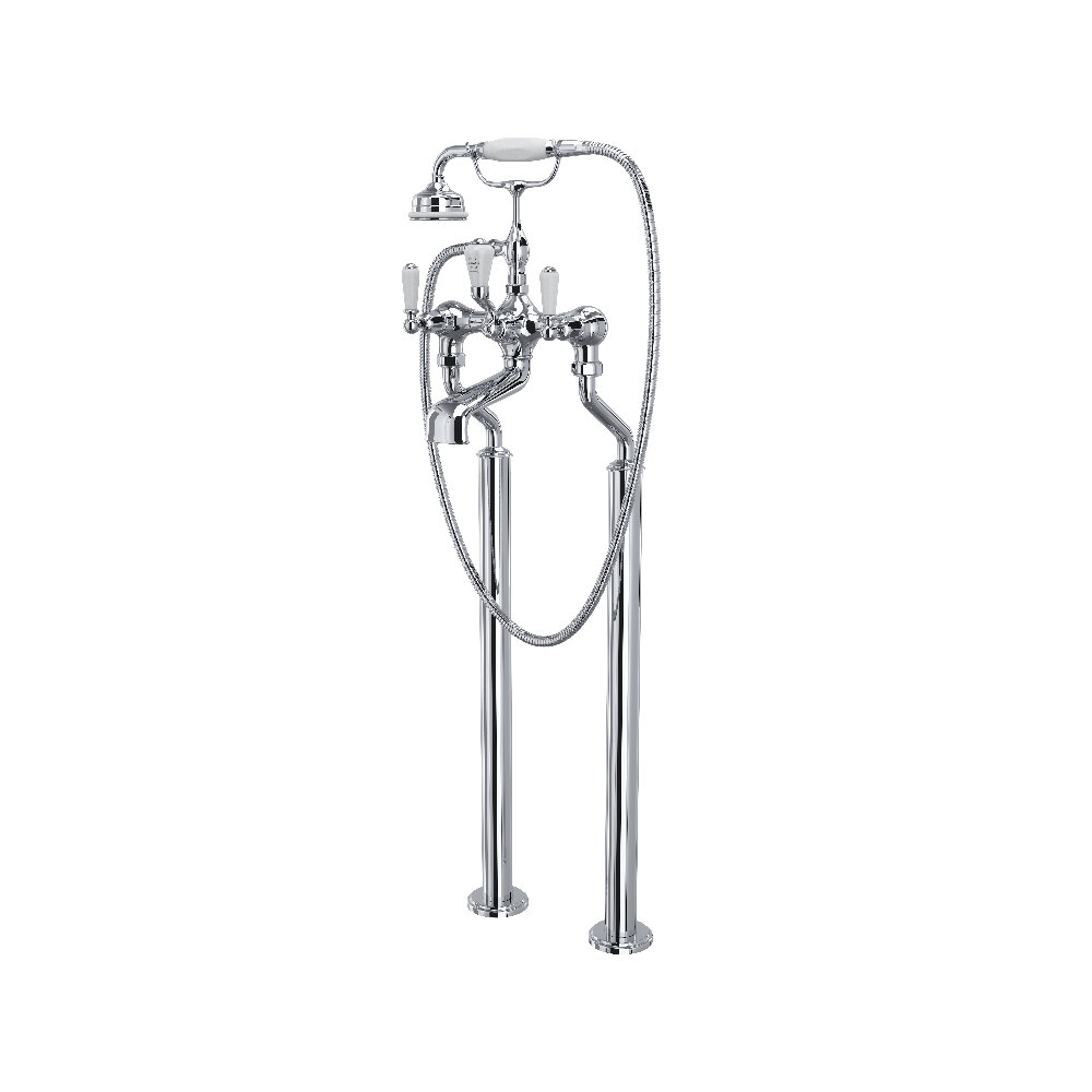 Perrin & Rowe U.3520L/1-APC - Edwardian™ Floor Mount Tub Filler Perrin & Rowe U.3520L/1-APC - Edwardian™ Floor Mount Tub Filler