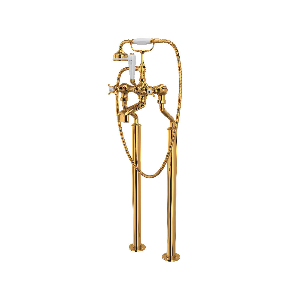 Perrin & Rowe U.3521X/1-EG - Edwardian™ Floor Mount Tub Filler Perrin & Rowe U.3521X/1-EG - Edwardian™ Floor Mount Tub Filler