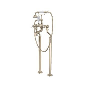 Perrin & Rowe U.3521X/1-STN – Edwardian™ Floor Mount Tub Filler