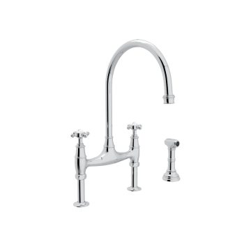 Perrin & Rowe U.4718X-APC-2 – Georgian Era™ Bridge Kitchen Faucet