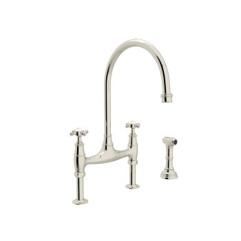 Perrin & Rowe U.4718X-PN-2 – Georgian Era™ Bridge Kitchen Faucet