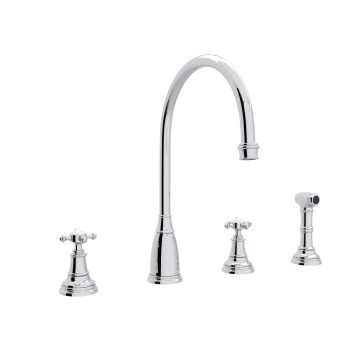 Perrin & Rowe U.4735X-APC-2 – Georgian Era™ Two Handle Kitchen Faucet
