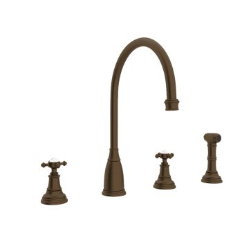 Perrin & Rowe U.4735X-EB-2 – Georgian Era™ Two Handle Kitchen Faucet