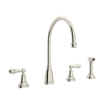 Perrin & Rowe U.4736L-PN-2 – Georgian Era™ Two Handle Kitchen Faucet