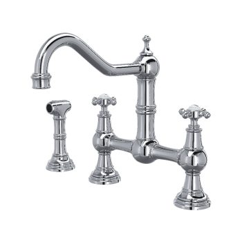 Perrin & Rowe U.4755X-APC-2 – Edwardian™ Bridge Kitchen Faucet