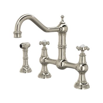 Perrin & Rowe U.4755X-PN-2 – Edwardian™ Bridge Kitchen Faucet