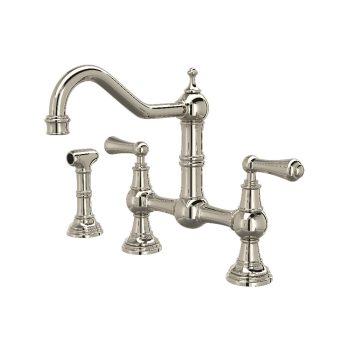 Perrin & Rowe U.4756L-PN-2 – Edwardian™ Bridge Kitchen Faucet