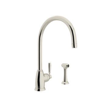 Perrin & Rowe U.4846LS-PN-2 – Holborn™ Kitchen Faucet With Side Spray