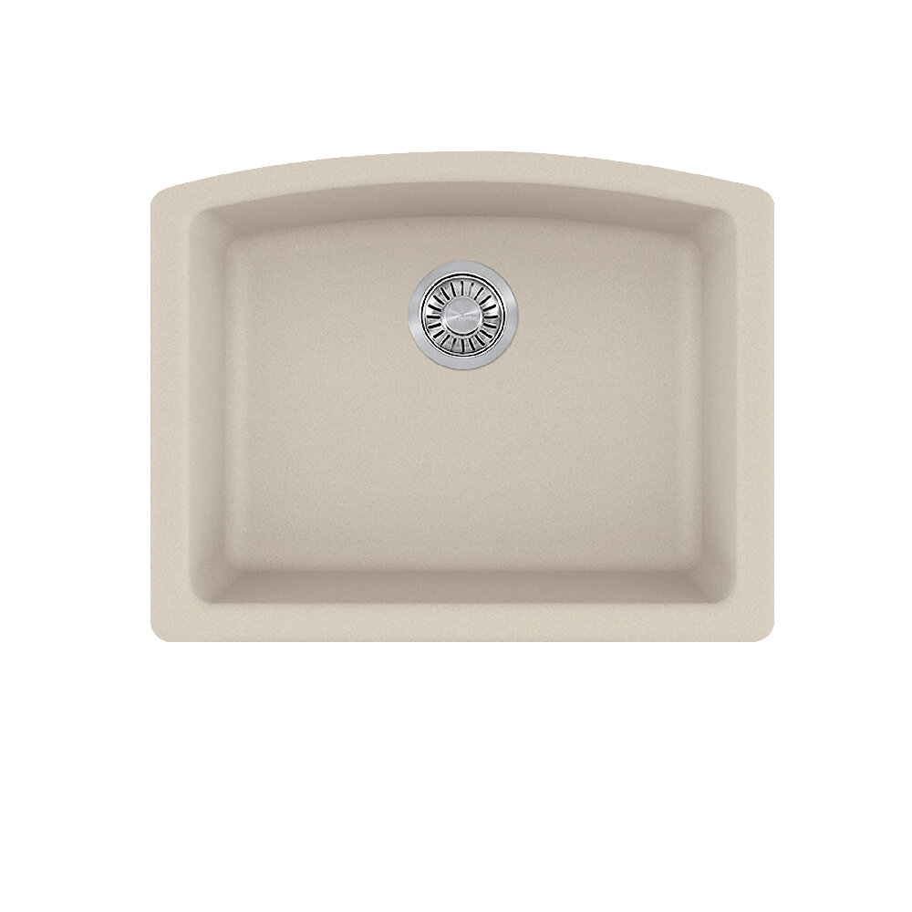 Franke Ellipse 25.0-in. x 19.6-in. Granite Undermount Single Bowl Kitchen Sink in Champagne Franke Ellipse 25.0-in. x 19.6-in. Granite Undermount Single Bowl Kitchen Sink in Champagne
